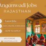 A text-based advertisement for Anganwadi jobs in Rajasthan.