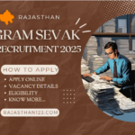 A recruitment poster for Gram Sevak positions in Rajasthan for 2025.