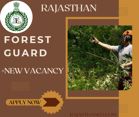 A recruitment poster for the Rajasthan Forest Guard position.