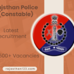 A recruitment poster for the Rajasthan Police Constable position.