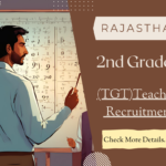 Rajasthan 2nd Grade (TGT) Teacher Recruitment banner showing a teacher explaining mathematics on a whiteboard with a 'Check More Details' button.